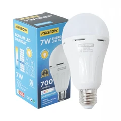 main image Krisbow Lumi Gen-2 Bohlam Led Darurat 7 Watt 700 Lumens Cool Daylight E27 - Putih