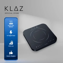 main image Klaz Kompor Listrik 1 Tungku Square 1000 Watt - Hitam