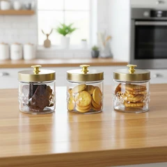 main image Culinart Artic Stoples Kaca 550 Ml Set 3 Pcs Transparan - Gold