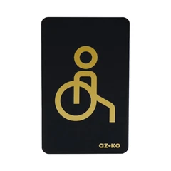 main image Azko 10x16 Cm Stiker Anodized Akrilik Toilet Difabel - Hitam