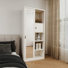 main image Stora Home Slimline Lemari Pakaian 2 Pintu Geser - Putih