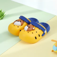 main image Ataru Sandal Anak Clogs Shiba Ukuran 22/23 - Biru/Kuning