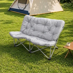 main image Montec Kursi Lipat Outdoor 2 Seater Double Butterfly - Abu-Abu