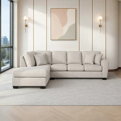 Ashley Calicho-8 Sofa L Sectional Fabric Kiri - Krem Beige