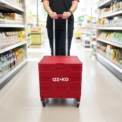 main image Azko Troli Lipat Portabel 4 Roda 25 kg - Merah