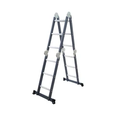 main image Fixsteps Tangga Lipat Aluminium 3.52 Meter 4x3 Step - Abu-Abu