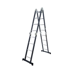 main image Fixsteps Tangga Lipat Aluminium 4.64 Meter 4x4 Step - Abu-Abu