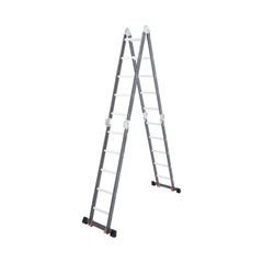 main image Fixsteps Tangga Lipat Aluminium Multifungsi 5.81 Meter 4x5 Step - Abu-Abu