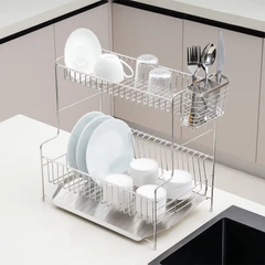 Informa Hendrix Rak Piring Stainless Steel 2 Tingkat - Silver