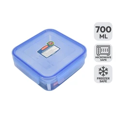 Komax Biokips Kotak Makanan Dengan 4 Sekat Square 700 ml - Biru
