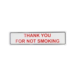 main image Krisbow 4.5x19.5 Cm Stiker Anodized Thank You For Not Smoking