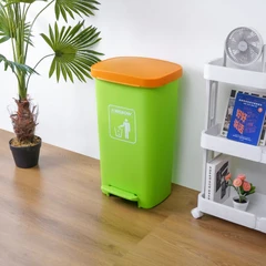 krisbow-50-ltr-tempat-sampah-plastik-pedal---hijau-oranye