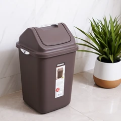 krisbow-12-ltr-tempat-sampah-plastik---cokelat-tua