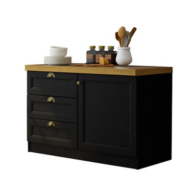 Gambar Informa 1.2 Mtr Irish Kitchen Set - Hitam/oak