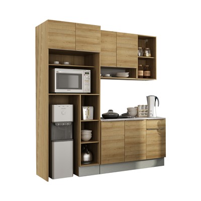 Gambar Informa Prescoot Kitchen Set Sudut M - Cokelat Oak