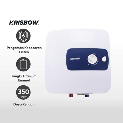 Gambar Krisbow 15 Ltr Water Heater Listrik 350 Watt - Putih/biru