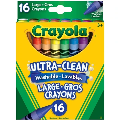 Gambar Crayola Ultra Clean Crayon Washable Large 16 Warna