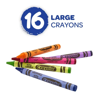 Gambar Crayola Ultra Clean Crayon Washable Large 16 Warna