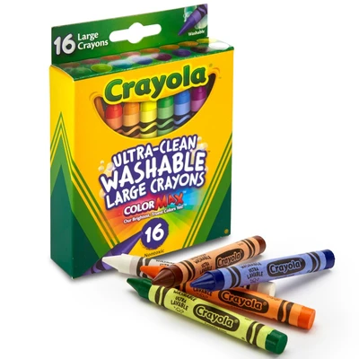 Gambar Crayola Ultra Clean Crayon Washable Large 16 Warna