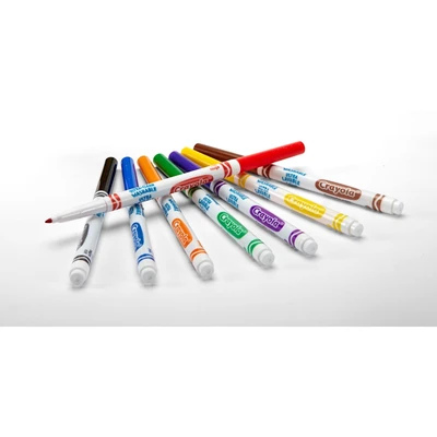 Gambar Crayola Spidol 8 Warna Washable Ultra Clean Fine Line Classic - Mix