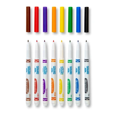 Gambar Crayola Spidol 8 Warna Washable Ultra Clean Fine Line Classic - Mix