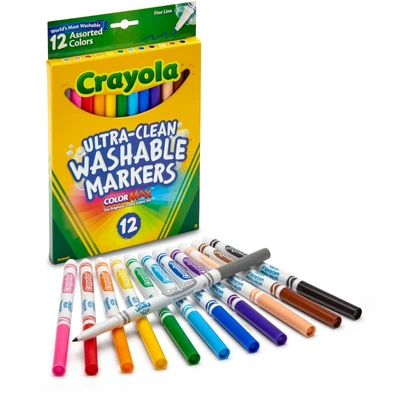 Gambar Crayola Set 12 Pcs Ultra Clean Washable Fine Line