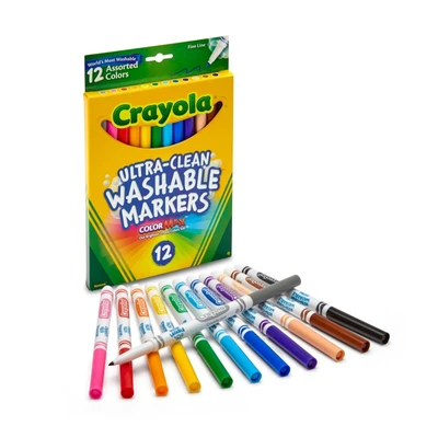 Gambar Crayola Set 12 Pcs Ultra Clean Washable Fine Line