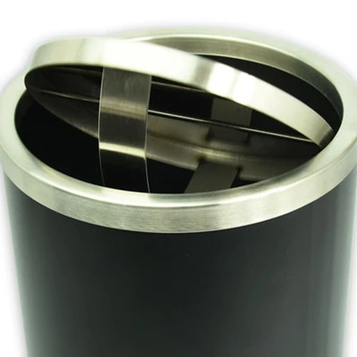 Gambar Krisbow Tempat Sampah Tutup Swing Stainless Steel Round 9 Liter - Hitam