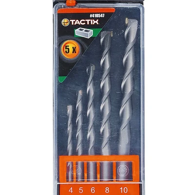 Gambar Tactix Set Mata Bor Beton 4-10 Mm 5 Pcs