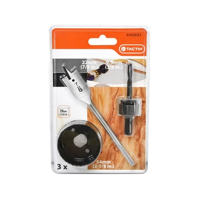 Gambar Tactix Set Mata Bor Hole Saw 3Pcs