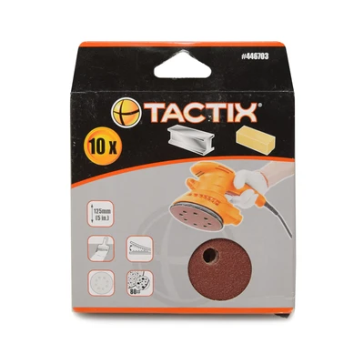 Gambar Tactix Pad Amplas Untuk Mesin Amplas 80 Grit 125mm 10 Pcs