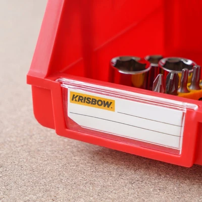 Gambar Krisbow 10x16x7.4 cm Kotak Perkakas Plastik - Merah