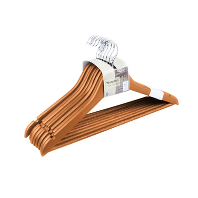 Gambar Informa Hanger Baju Kayu 44.5 cm Set 8 pcs - Cokelat
