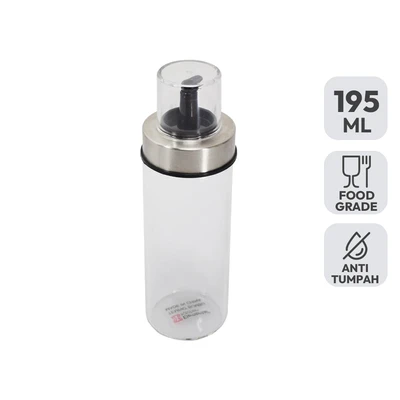 Gambar Kris Botol Minyak & Cuka Kaca 195 ml Transparan