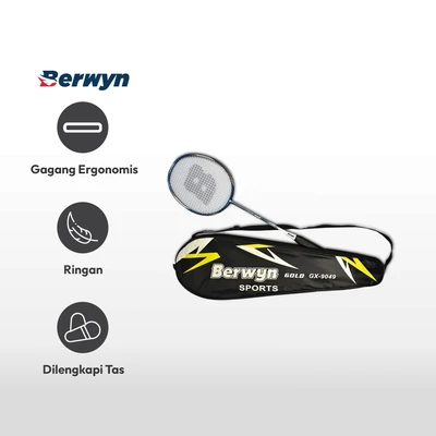 Gambar Berwyn Raket Badminton Aluminium Dan Carbon Grip PVC