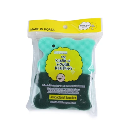 Gambar Mr. King Of Housekeeping Spons Scrubber Antibakteri Set 2 pcs