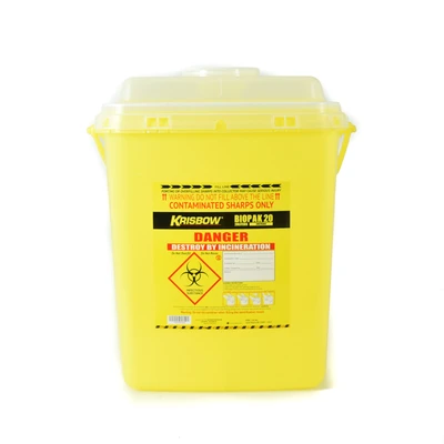 Gambar Krisbow Tempat Sampah Biopak Medis Tutup Angkat Plastik 20 Liter - Kuning