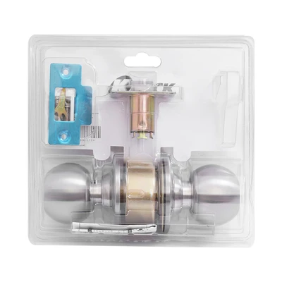 Gambar K-Lock Handle Pintu Bulat Kamar Mandi Classic - Silver