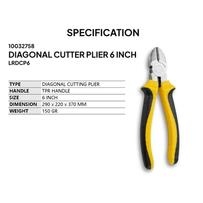 Gambar Krisbow Tang Potong Diagonal 15 cm - Kuning