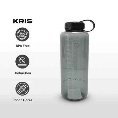 Gambar Kris 1.5 Ltr Botol Minum Screw Lid - Hitam