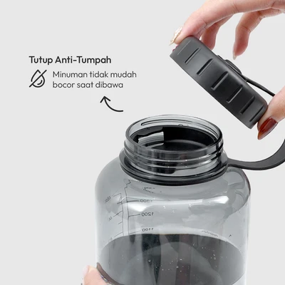 Gambar Picas Botol Minum Tritan Screw Lid 1.5 Liter - Hitam