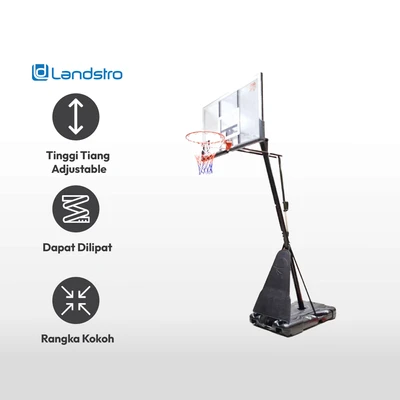 Gambar Landstro Set Ring Dan Tiang Basket Stand Portable Deluxe