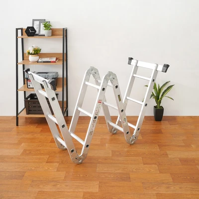 Gambar Krisbow 3.3 Mtr Tangga Lipat Aluminium Multifungsi 4X3 Step