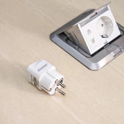 Gambar Krisbow Steker Arde Adaptor Travel Tanpa Switch - Putih