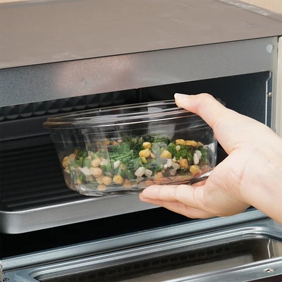 Gambar Glasslock Wadah Makanan Oven Ring Taper Round 850 ml - Kuning