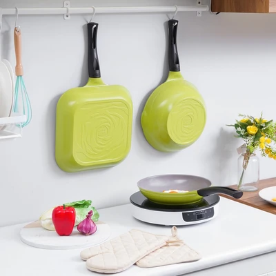 Gambar Cheftopf Wajan Penggorengan Aluminium 24 cm - Hijau
