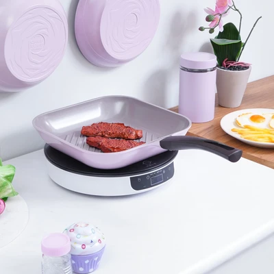 Gambar Cheftopf Wajan Panggang Aluminium 28 cm - Ungu Lavender