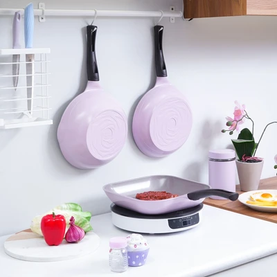 Gambar Cheftopf Wajan Panggang Aluminium 28 cm - Ungu Lavender