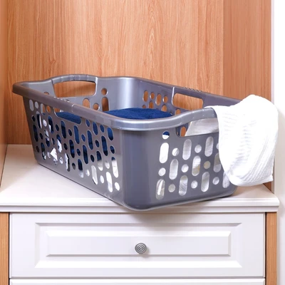 Gambar Stora Keranjang Laundry Serbaguna 55.5x38.5x23 cm - Abu-Abu