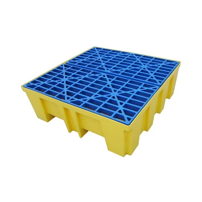 Gambar Brady 487.9 Ltr Wadah Cairan Kimia & Oli Sc-Dp4 - Kuning/Biru